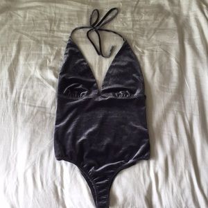 Pacsun suede onesie